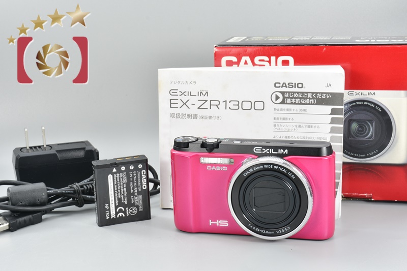 Very Good!! Casio HIGH SPEED EXILIM EX-ZR1300 Vivid Pink