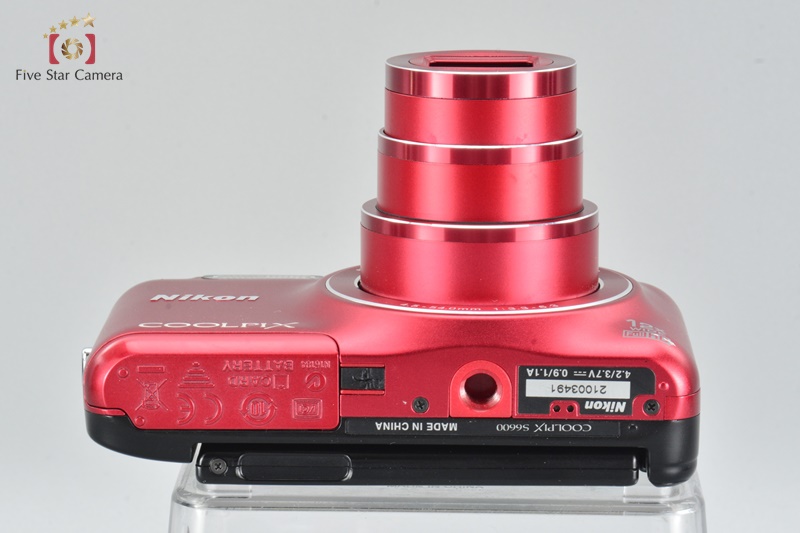 Nikon COOLPIX S6600 Red Digital Camera 16.0MP Zoom 12X F/S