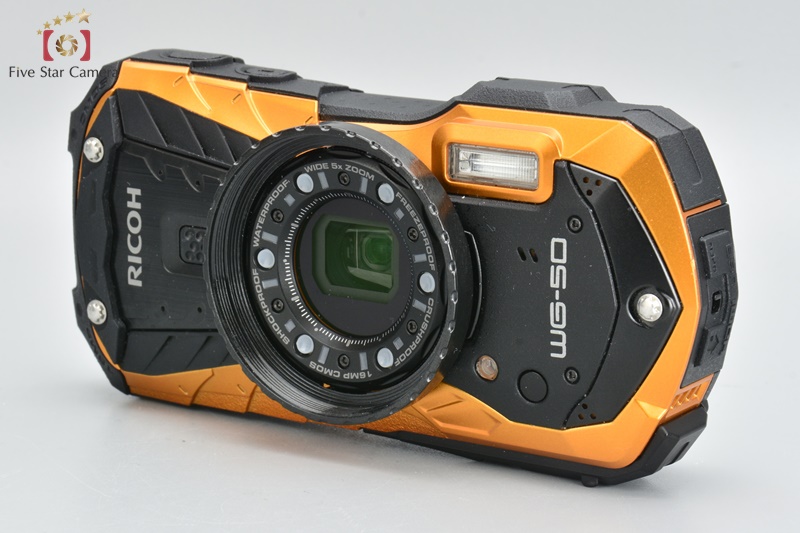 RICOH WG-50 オレンジ カメラの八百富｜防水・耐衝撃カメラ RICOH WG-50 リコー - 中古カメラ