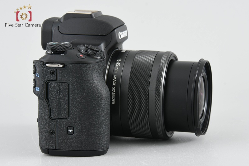 Canon EOS Kiss M2 Black 24.1 MP EF-M 15-45 IS STM Lens w
