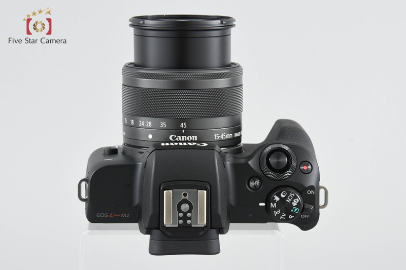 Canon EOS Kiss M2 Black 24.1 MP EF-M 15-45 IS STM Lens w