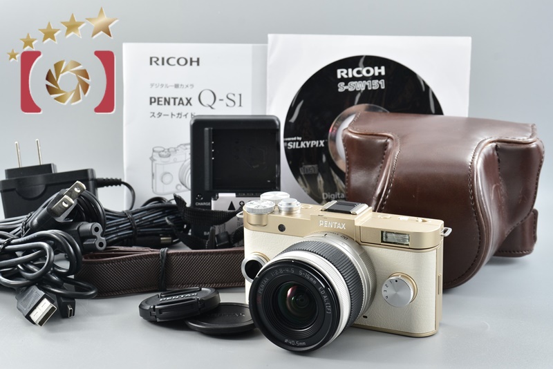 美品♪ PENTAX Q-S1 ゴールド5-15mm ZOOMレンズキット ペンタックス(PENTAX) ミラーレス一眼 Q-S1 Wｽﾞｰﾑｷｯﾄ ｼｬﾝﾊﾟﾝ