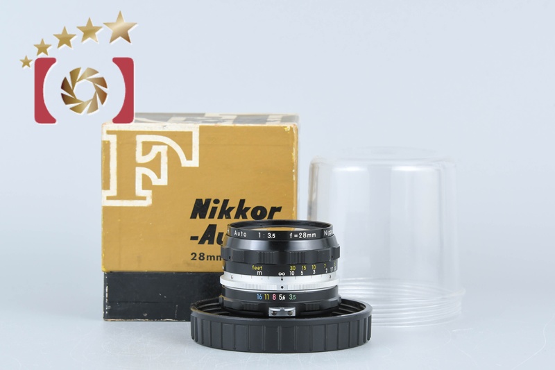 NIKKOR-H Auto 1:3.5 f=2.8cm 非Ai 元箱付 美品+ Re-grease Non-Ai Nikkor-H Auto 1:3.5 f=2.8cm Nippon Kogaku