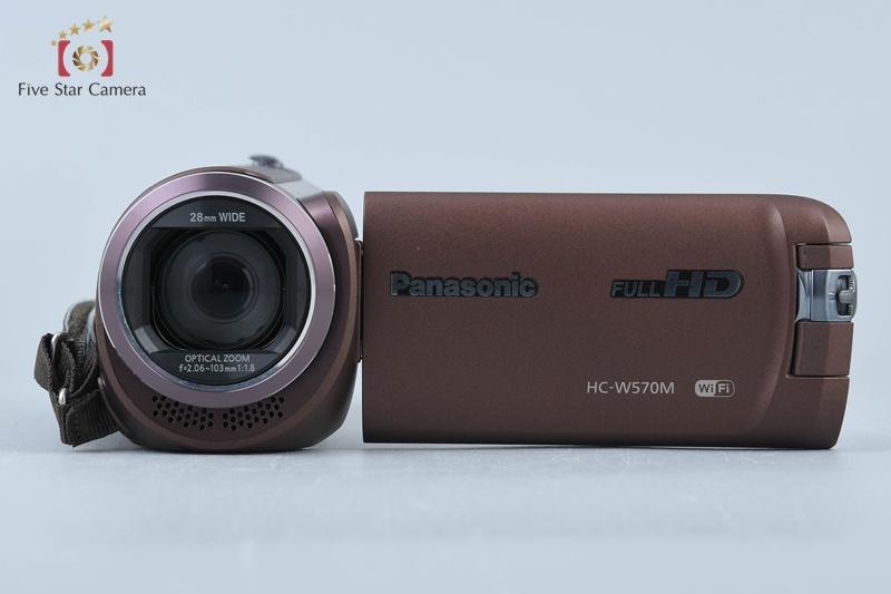 【美品】パナソニック　Panasonic HC-W570M （028） Panasonic HC-W570M Brown Digital Hi-Vision Video Camera w