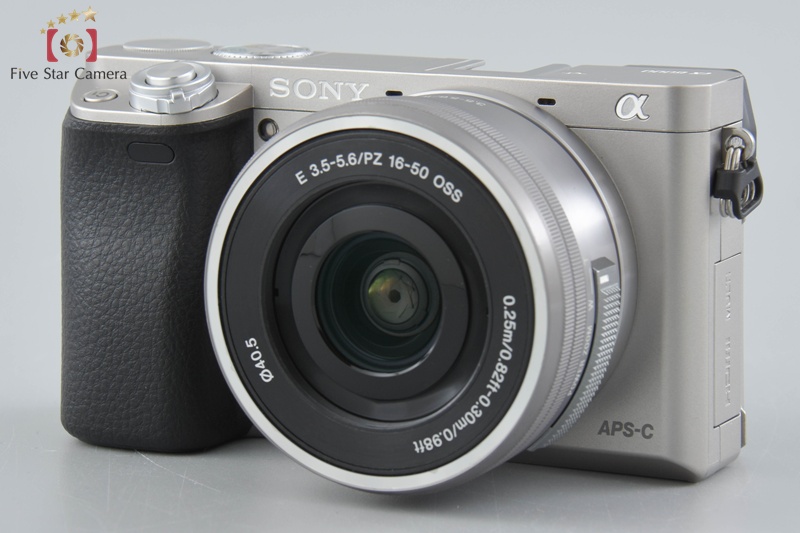 Sony Alpha α6000 ILCE-6000 Silver 24.3 MP 16-50 Lens