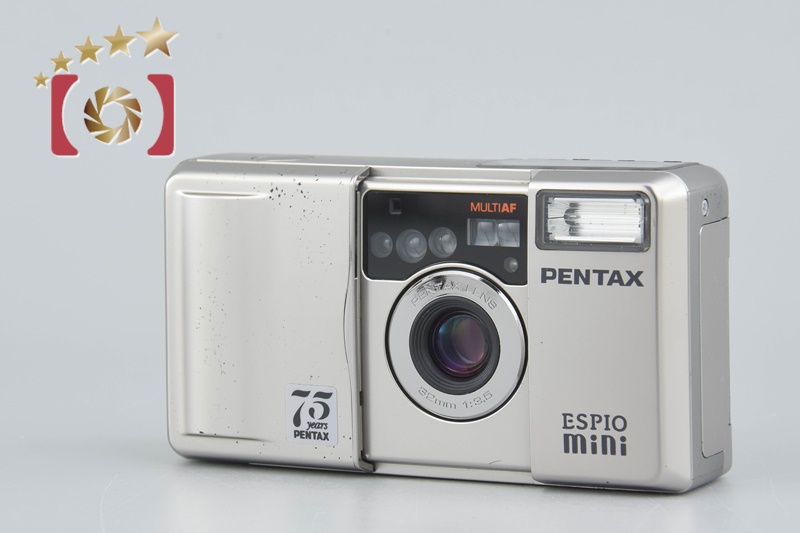 【稼働】PENTAX ESPIO mini 75years PENTAX Pentax ESPIO Mini Silver 75th Anniversary 35mm Point & Shoot