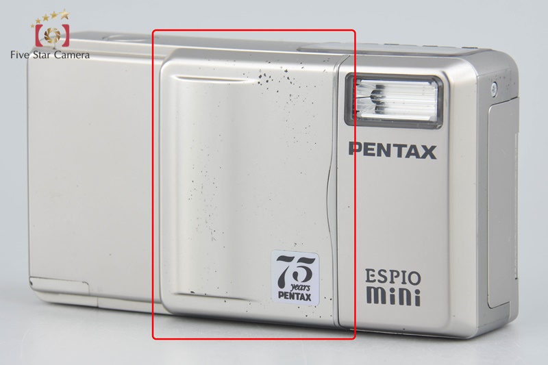 【稼働】PENTAX ESPIO mini 75years PENTAX Pentax ESPIO Mini Silver 75th Anniversary 35mm Point & Shoot