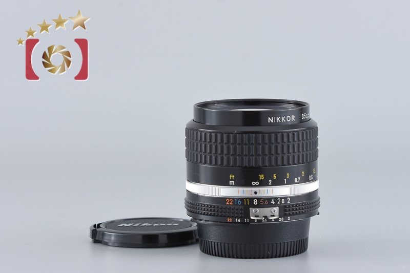 ニコン Nikon Nikkor Ai-s 35mm F2 #s-1 Nikon Ai-s Nikkor 35mm f2 Wide Angle MF Lens W/caps [Near