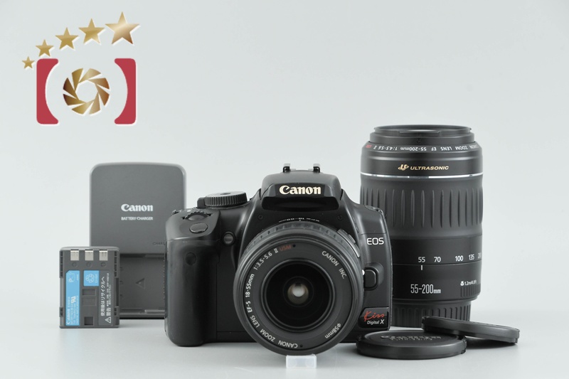 Canon EOS kiss Digital X Black 10.1 MP Digital SLR Camera 18-55 55